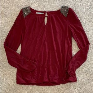 🎄Maurices Maroon Sparkle Long Sleeve